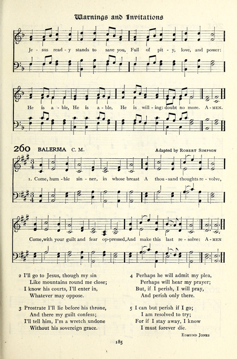 The Methodist Hymnal: Official hymnal of the methodist episcopal church and the methodist episcopal church, south page 185