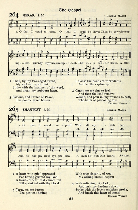 The Methodist Hymnal: Official hymnal of the methodist episcopal church and the methodist episcopal church, south page 188
