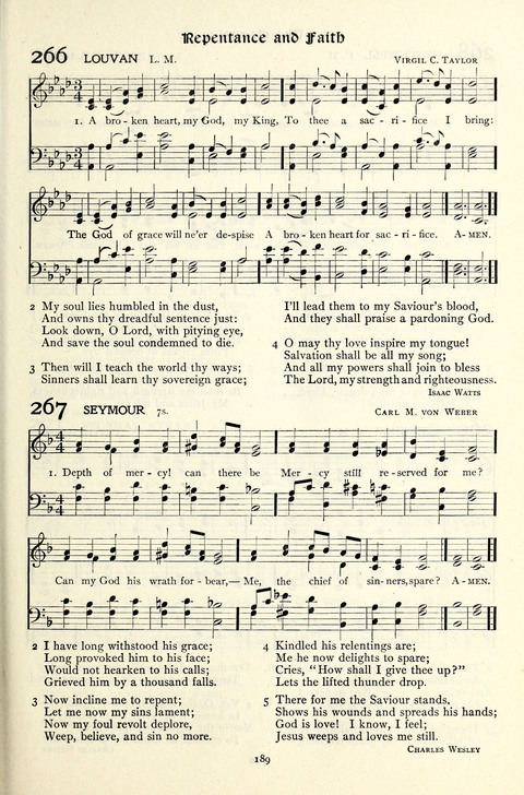 The Methodist Hymnal: Official hymnal of the methodist episcopal church and the methodist episcopal church, south page 189