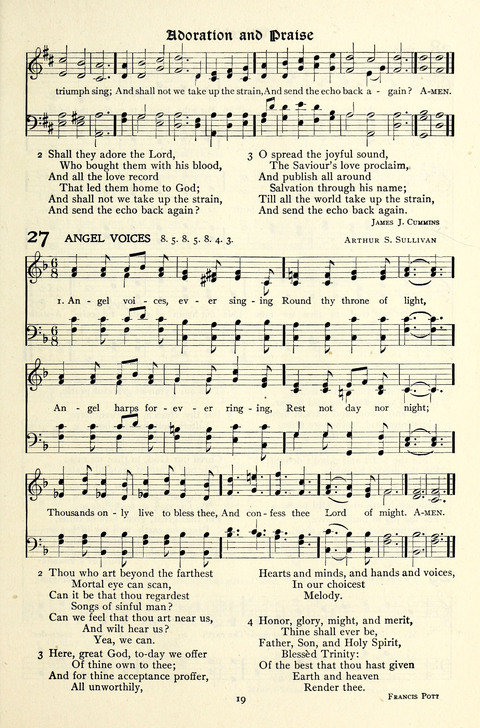 The Methodist Hymnal: Official hymnal of the methodist episcopal church and the methodist episcopal church, south page 19