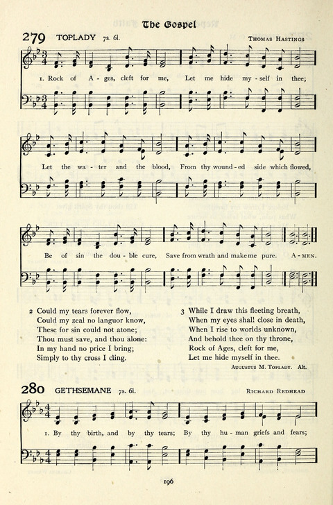 The Methodist Hymnal: Official hymnal of the methodist episcopal church and the methodist episcopal church, south page 196