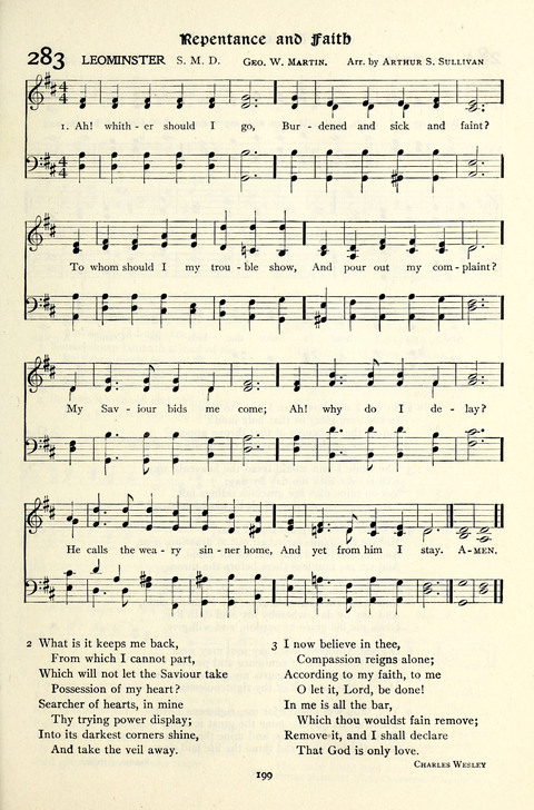 The Methodist Hymnal: Official hymnal of the methodist episcopal church and the methodist episcopal church, south page 199