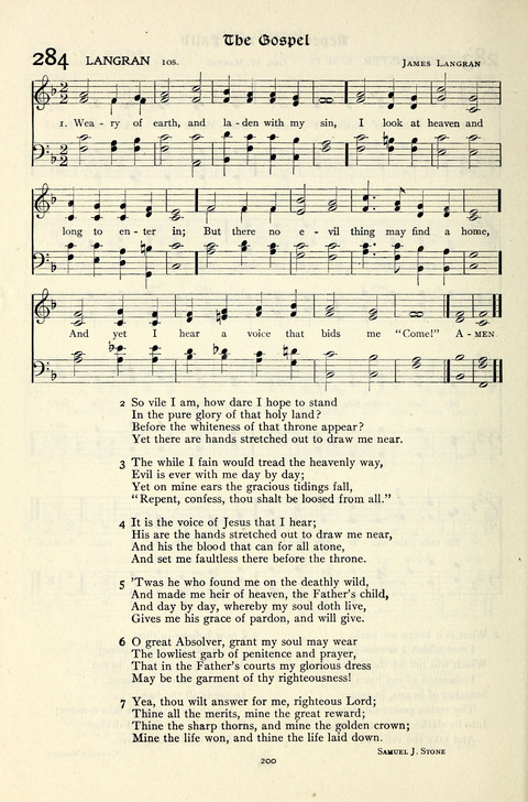 The Methodist Hymnal: Official hymnal of the methodist episcopal church and the methodist episcopal church, south page 200