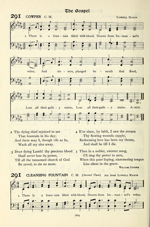 The Methodist Hymnal: Official hymnal of the methodist episcopal church and the methodist episcopal church, south page 204