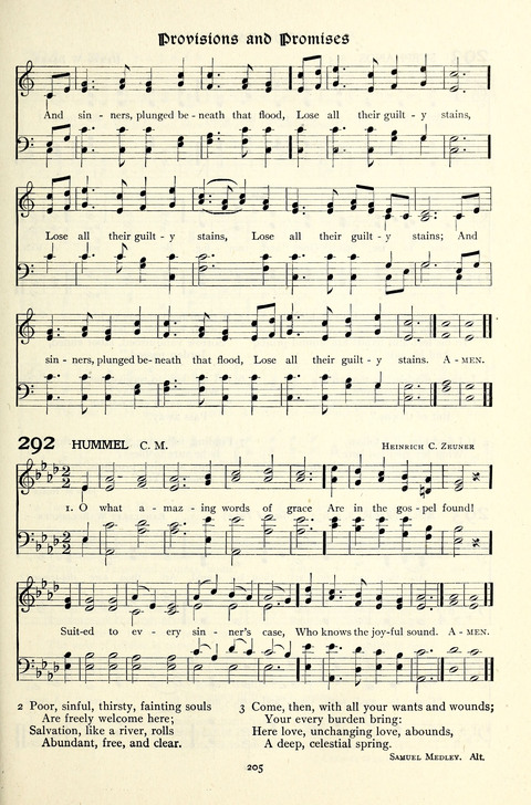 The Methodist Hymnal: Official hymnal of the methodist episcopal church and the methodist episcopal church, south page 205