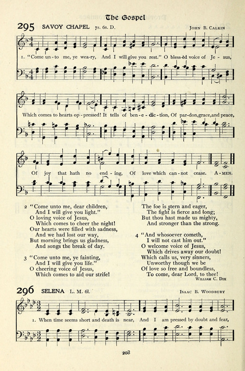 The Methodist Hymnal: Official hymnal of the methodist episcopal church and the methodist episcopal church, south page 208