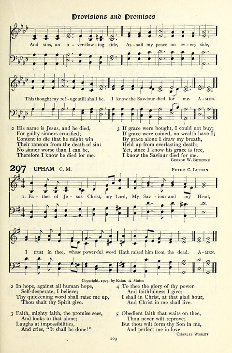 The Methodist Hymnal: Official hymnal of the methodist episcopal church and the methodist episcopal church, south page 209