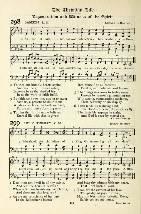 The Methodist Hymnal: Official hymnal of the methodist episcopal church and the methodist episcopal church, south page 210