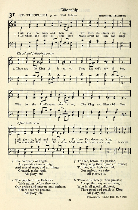 The Methodist Hymnal: Official hymnal of the methodist episcopal church and the methodist episcopal church, south page 22