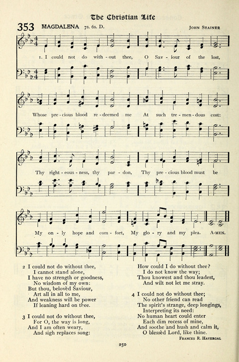 The Methodist Hymnal: Official hymnal of the methodist episcopal church and the methodist episcopal church, south page 250