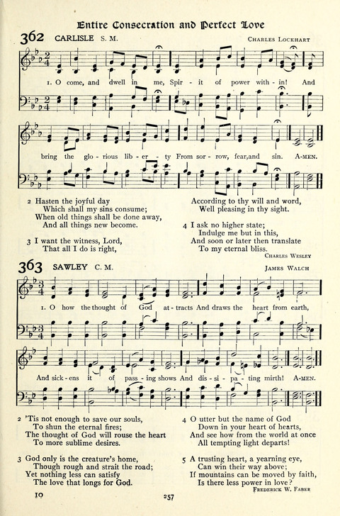 The Methodist Hymnal: Official hymnal of the methodist episcopal church and the methodist episcopal church, south page 257