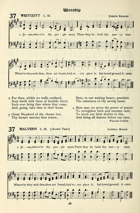 The Methodist Hymnal: Official hymnal of the methodist episcopal church and the methodist episcopal church, south page 26