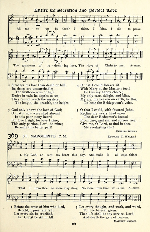 The Methodist Hymnal: Official hymnal of the methodist episcopal church and the methodist episcopal church, south page 261