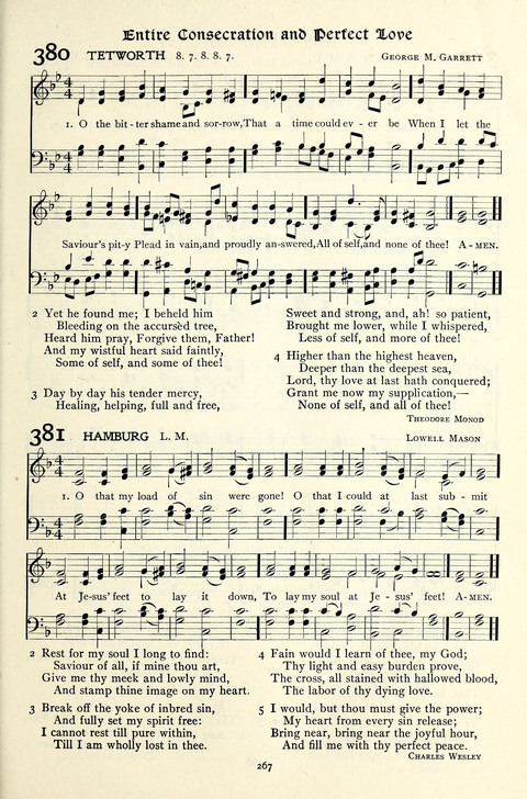 The Methodist Hymnal: Official hymnal of the methodist episcopal church and the methodist episcopal church, south page 267