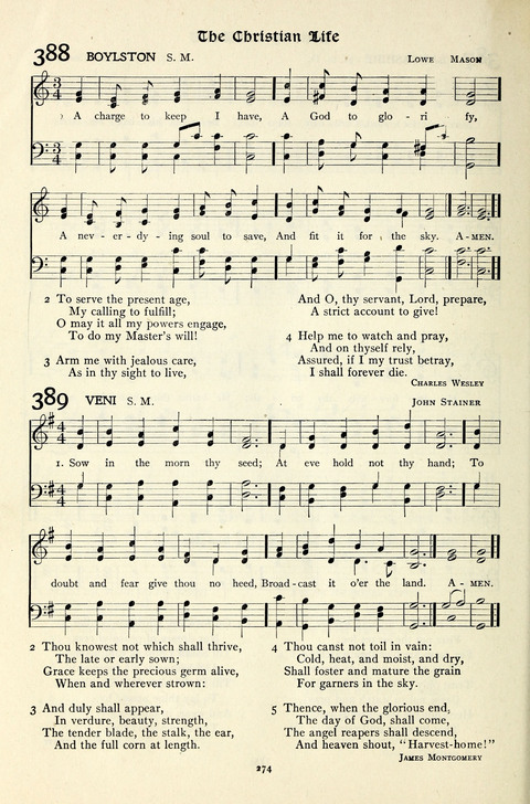 The Methodist Hymnal: Official hymnal of the methodist episcopal church and the methodist episcopal church, south page 274