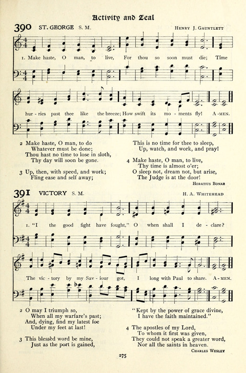 The Methodist Hymnal: Official hymnal of the methodist episcopal church and the methodist episcopal church, south page 275