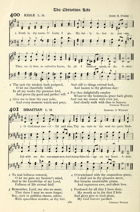 The Methodist Hymnal: Official hymnal of the methodist episcopal church and the methodist episcopal church, south page 280