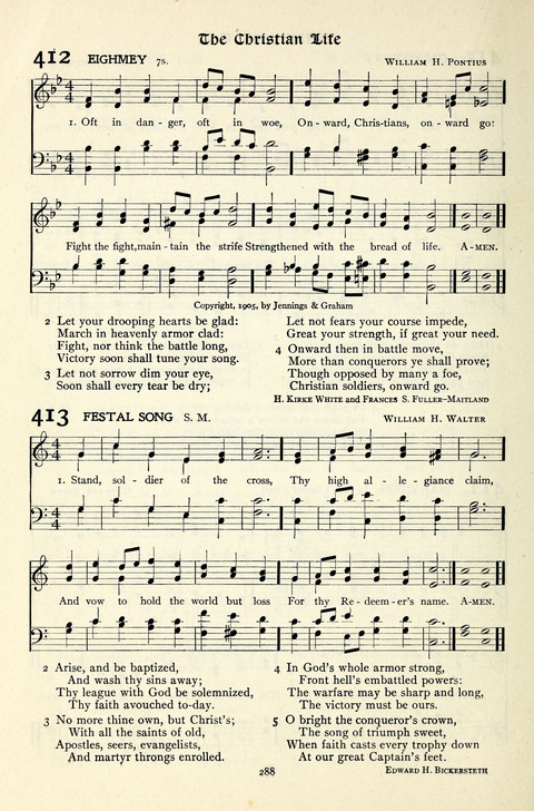 The Methodist Hymnal: Official hymnal of the methodist episcopal church and the methodist episcopal church, south page 288