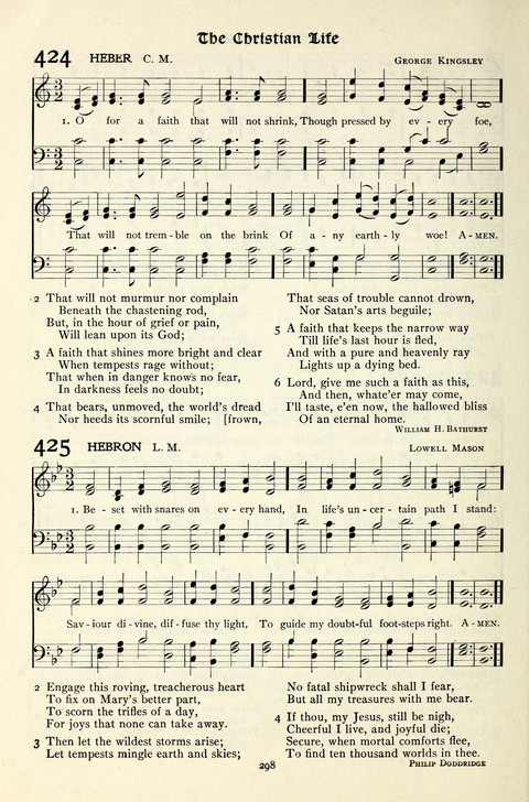 The Methodist Hymnal: Official hymnal of the methodist episcopal church and the methodist episcopal church, south page 298