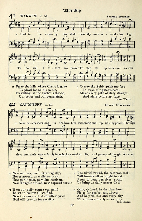 The Methodist Hymnal: Official hymnal of the methodist episcopal church and the methodist episcopal church, south page 30