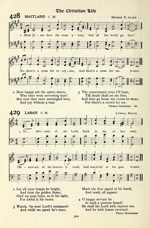 The Methodist Hymnal: Official hymnal of the methodist episcopal church and the methodist episcopal church, south page 300
