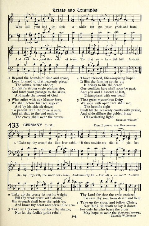 The Methodist Hymnal: Official hymnal of the methodist episcopal church and the methodist episcopal church, south page 303