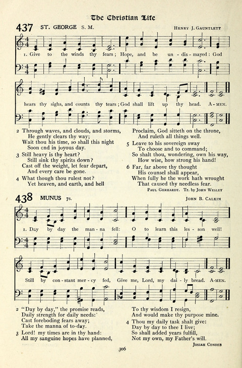 The Methodist Hymnal: Official hymnal of the methodist episcopal church and the methodist episcopal church, south page 306