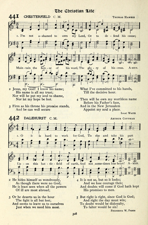 The Methodist Hymnal: Official hymnal of the methodist episcopal church and the methodist episcopal church, south page 308