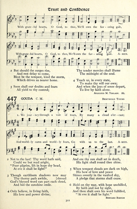 The Methodist Hymnal: Official hymnal of the methodist episcopal church and the methodist episcopal church, south page 311