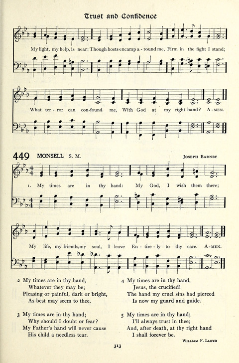 The Methodist Hymnal: Official hymnal of the methodist episcopal church and the methodist episcopal church, south page 313