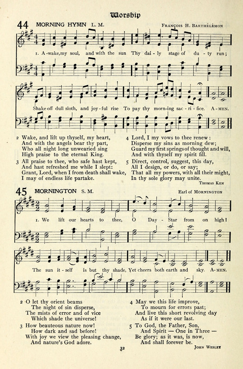 The Methodist Hymnal: Official hymnal of the methodist episcopal church and the methodist episcopal church, south page 32