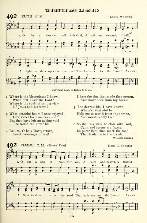 The Methodist Hymnal: Official hymnal of the methodist episcopal church and the methodist episcopal church, south page 347