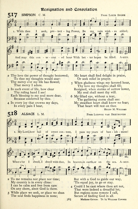 The Methodist Hymnal: Official hymnal of the methodist episcopal church and the methodist episcopal church, south page 365