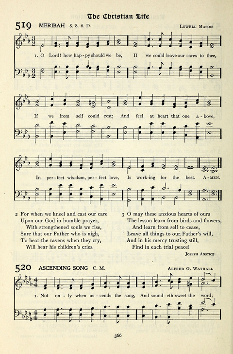 The Methodist Hymnal: Official hymnal of the methodist episcopal church and the methodist episcopal church, south page 366