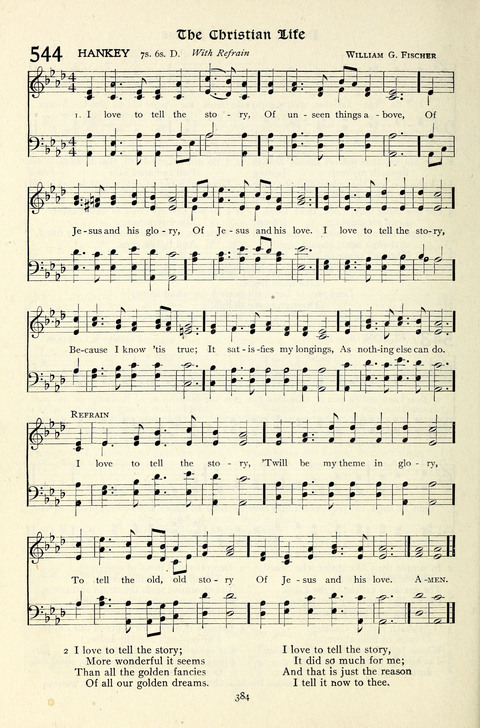 The Methodist Hymnal: Official hymnal of the methodist episcopal church and the methodist episcopal church, south page 384