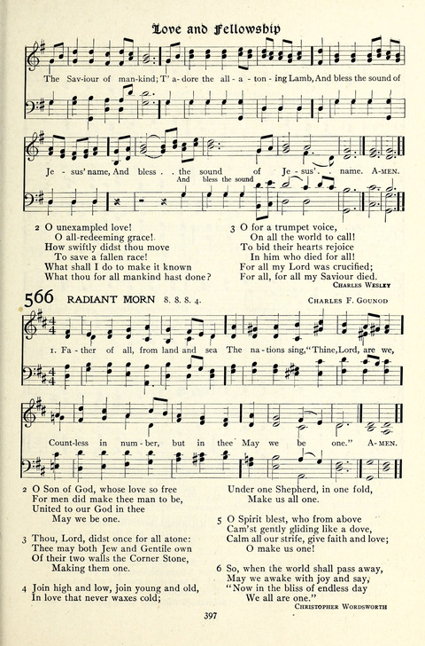 The Methodist Hymnal: Official hymnal of the methodist episcopal church and the methodist episcopal church, south page 397
