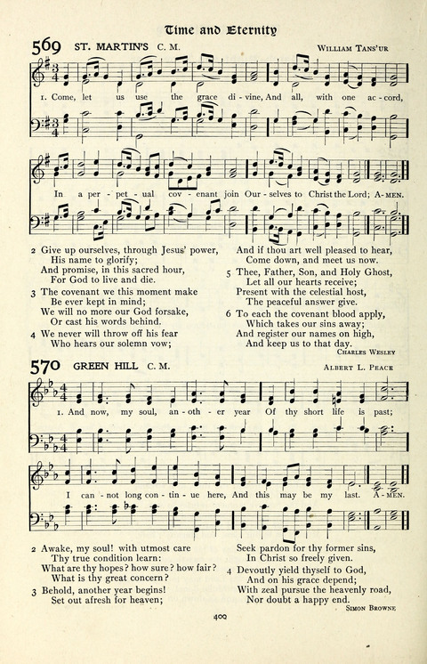 The Methodist Hymnal: Official hymnal of the methodist episcopal church and the methodist episcopal church, south page 400