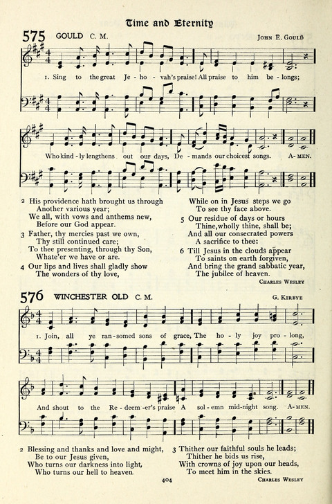 The Methodist Hymnal: Official hymnal of the methodist episcopal church and the methodist episcopal church, south page 404