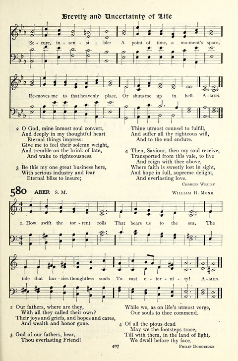 The Methodist Hymnal: Official hymnal of the methodist episcopal church and the methodist episcopal church, south page 407