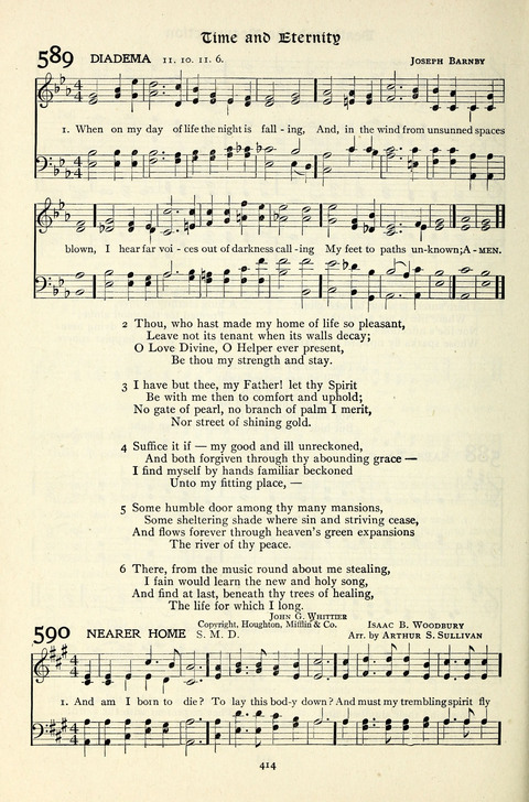 The Methodist Hymnal: Official hymnal of the methodist episcopal church and the methodist episcopal church, south page 414
