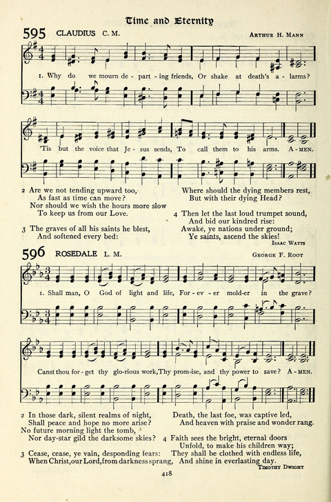 The Methodist Hymnal: Official hymnal of the methodist episcopal church and the methodist episcopal church, south page 418