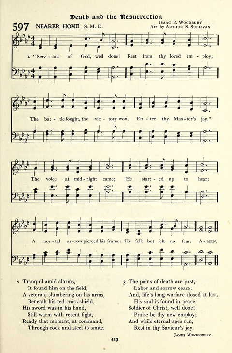 The Methodist Hymnal: Official hymnal of the methodist episcopal church and the methodist episcopal church, south page 419