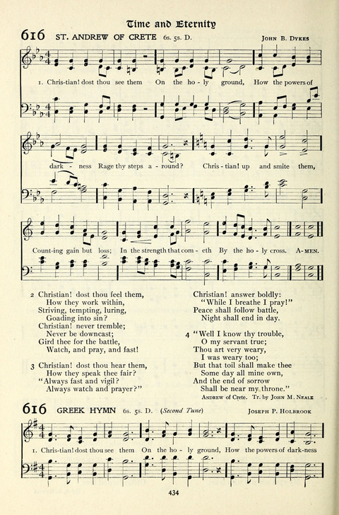 The Methodist Hymnal: Official hymnal of the methodist episcopal church and the methodist episcopal church, south page 434