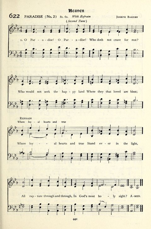 The Methodist Hymnal: Official hymnal of the methodist episcopal church and the methodist episcopal church, south page 441