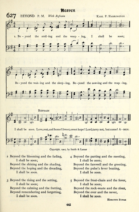 The Methodist Hymnal: Official hymnal of the methodist episcopal church and the methodist episcopal church, south page 445