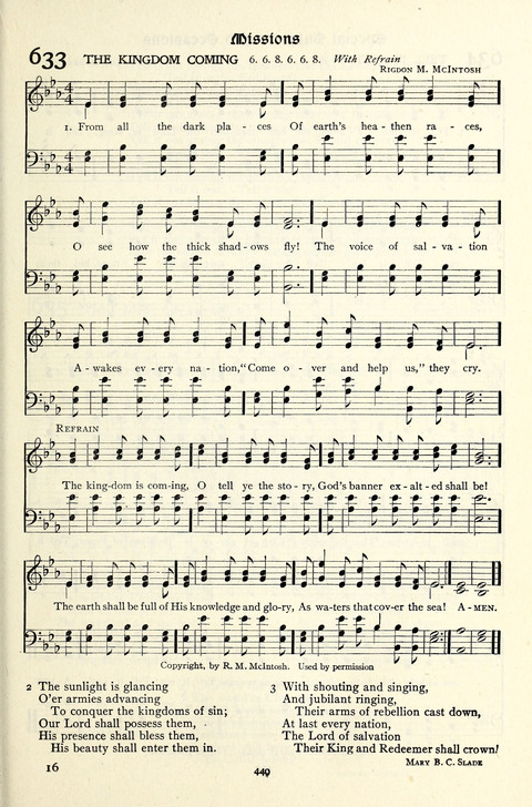 The Methodist Hymnal: Official hymnal of the methodist episcopal church and the methodist episcopal church, south page 449