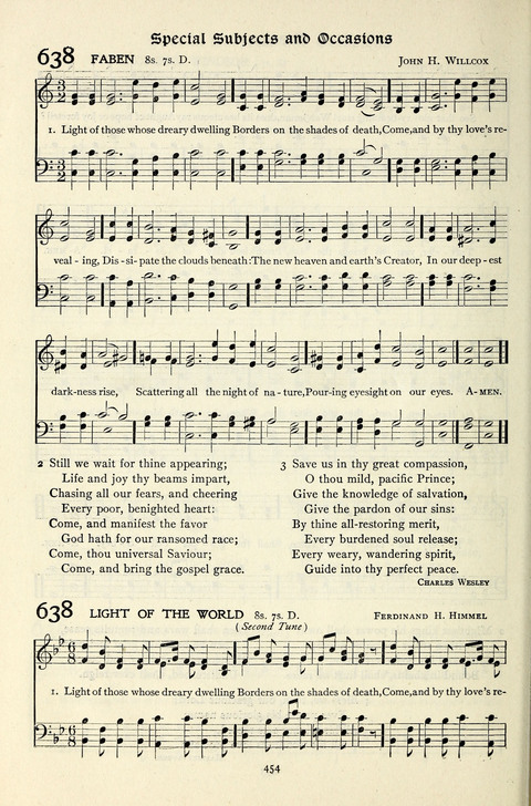 The Methodist Hymnal: Official hymnal of the methodist episcopal church and the methodist episcopal church, south page 454