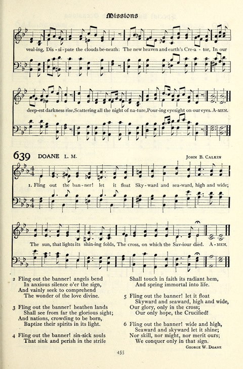 The Methodist Hymnal: Official hymnal of the methodist episcopal church and the methodist episcopal church, south page 455