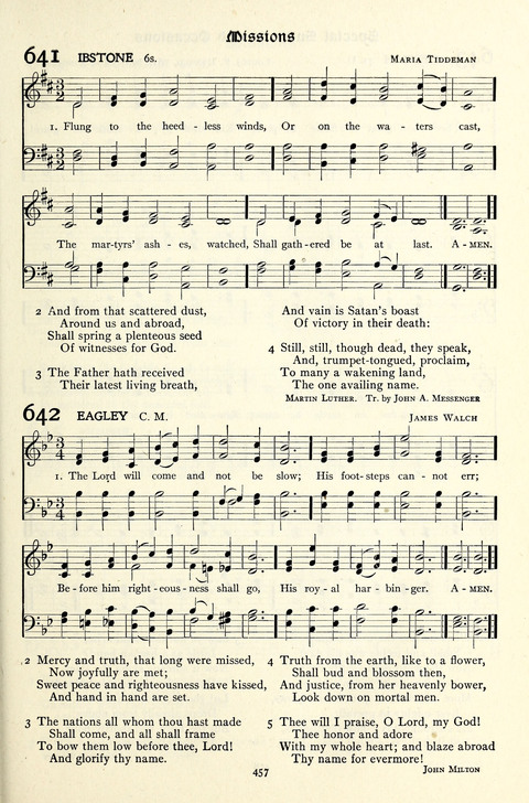 The Methodist Hymnal: Official hymnal of the methodist episcopal church and the methodist episcopal church, south page 457