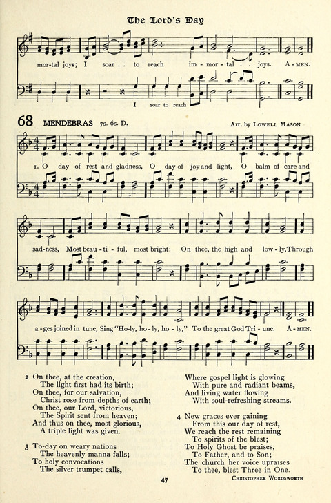 The Methodist Hymnal: Official hymnal of the methodist episcopal church and the methodist episcopal church, south page 47